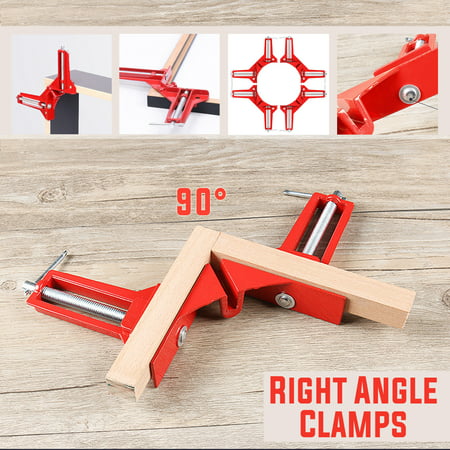 Snowfoller Right Angle Clamp,Multifunction 90 Degrees Working Clamp DIY Woodworking Frame Picture Glass Holder Angle Corner Frame Clip 